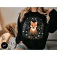 thumbnail image 1 of Cozy Cute Fox Cottagecore Sweatshirt, Vintage Forest Witch Aesthetic Sweater, Forestcore Pullover, Woodland Wildlife Animal, Boho Crew Neck, 1 of 2