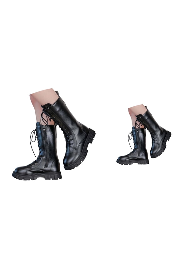 Cozy & Cute Girls' Winter Boots, Warm Lined Ankle High Top Lace Up Casual Sneakers for Toddler Youth Kids Outdoor Fun