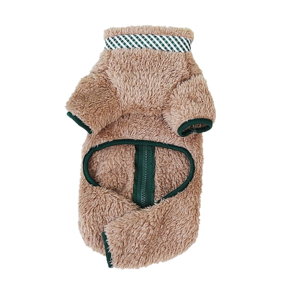 Cozy Dog Coat for Small Breeds - Double D Ring Zipper Back Dog Pajamas for Winter & Fall Thermal Outfit for Chihuahua & Yorkie
