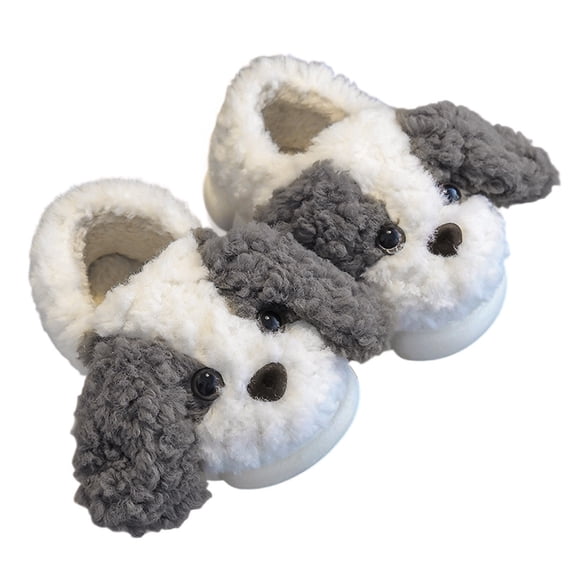 Cozy Dog Design Toddler Slippers for Girls Boys Kids Indoor Warm Footwear Non Soft Sole Winter Spring Autumn Breathable Cute Children Shoes