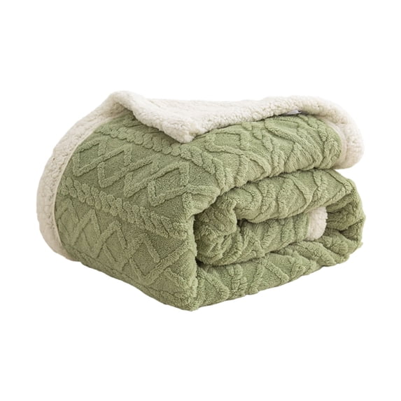 Cozy Double Layer Thick Throw Blanket for Warmth and Comfort in Living Room Bedroom Soft Machine Washable Warm Couch Blanket All Season