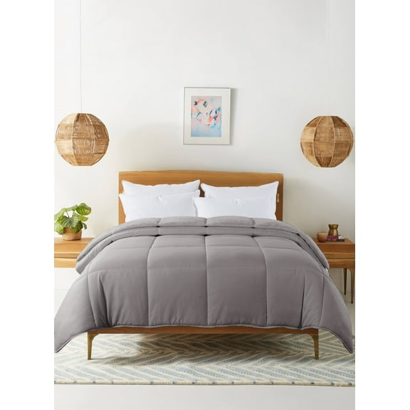 Cozy Down Alternative Comforter - Reversible- Glacier Grey - Twin