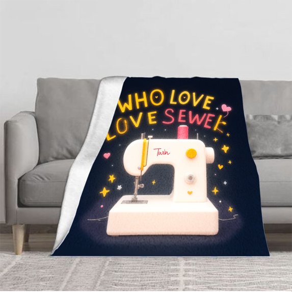 Cozy Durable Flannel Blanket - Soft Warm Throw for Sofa Travel & Bed - Whimsical Stars & Hearts Pattern Perfect for Comfort