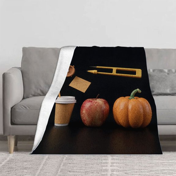 Cozy Durable Soft Flannel Blanket - Warm Stylish Design for Sofa Travel Bed & Chair - Perfect for Comfort & Home Decor