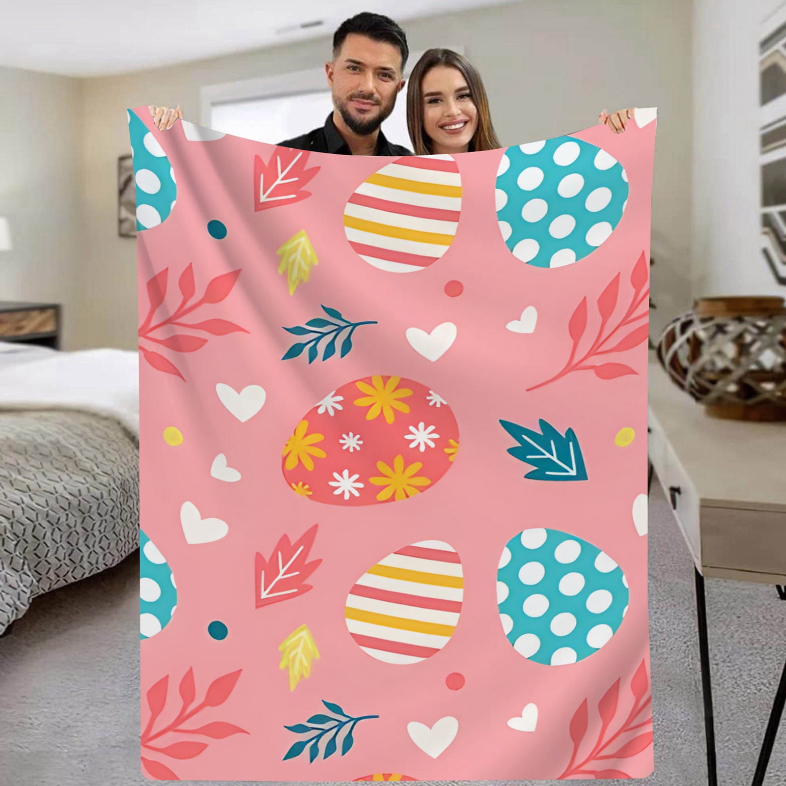 Cozy Easter Style With Our Easter Themed Spring Sofa Blanket