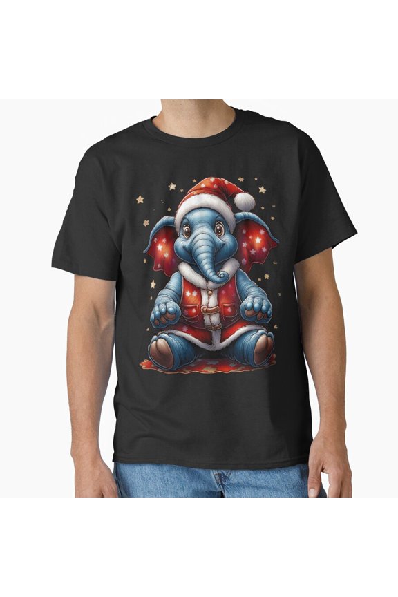 Cozy Elephant For The Holidays Cute Winter Festive Style Unisex T-Shirt, up to size 5XL
