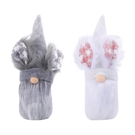 Cozy Faceless Gnome 2-Piece Set – Adorable Dwarf Decor Figurines For Home, Shelves & Festive Occasions
