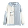 thumbnail image 1 of Cozy Fall Hoodies for Women Oversized Sweatshirt Casual Pullover with Pockets Trendy Autumn Outfits Loungewear Basic, 1 of 2