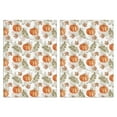 thumbnail image 1 of Cozy Fall Kitchen Towels 2-Pack - Pumpkin & Maple Leaves Absorbent Hand Towels for Farmhouse, 1 of 3