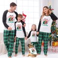 thumbnail image 1 of Cozy Family Christmas Pajamas with Green Plaid Pants and Holiday Santa Design, Sizes NB to 6XL with Pet Outfit, 1 of 7