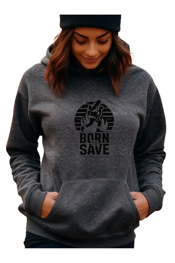 Cozy Firefighter Hoodie for Men and Women, Unisex Pullover Hooded Sweatshirt, Comfortable Cotton Poly Blend, Casual Everyday Wear