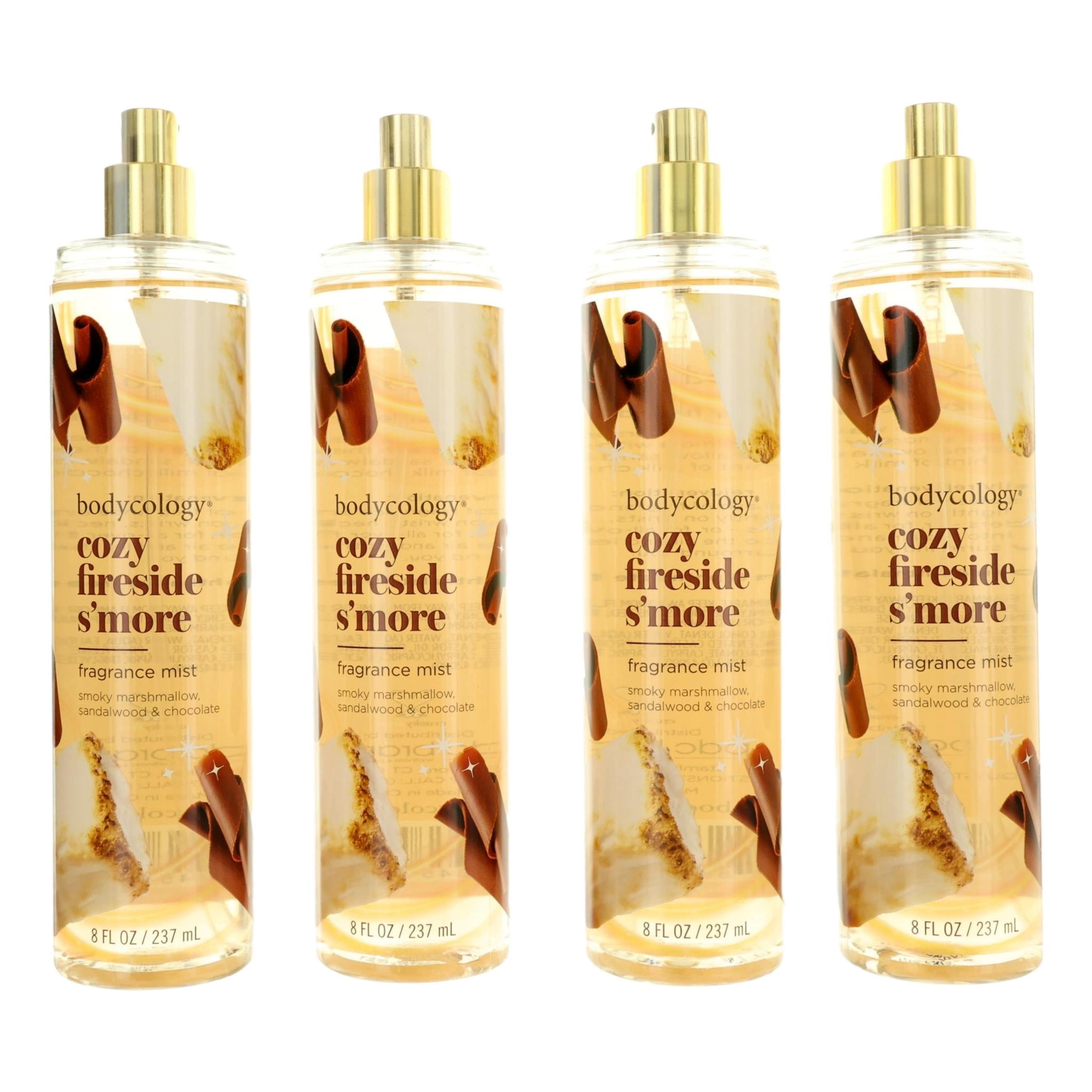 Cozy Fireside S'more by Bodycology, 4 Pack 8oz Fragrance Mist