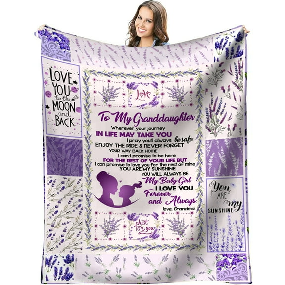 Cozy Flannel Blanket - Soft, Warm, and Cosy for Sofa, Office, Bed, and Travel - Perfect Gift for Granddaughter