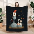 thumbnail image 1 of Cozy Flannel Blanket with Whimsical Owl & Rabbit Design - Soft Warm Throw for Sofa Travel Bed & Chair - Perfect for Magical Nights, 1 of 7