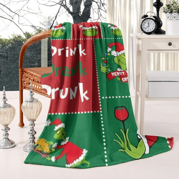 Cozy Flannel Throw Blanket-40”x50”,Soft Throws All Season Blanket for Couch Bed Chair