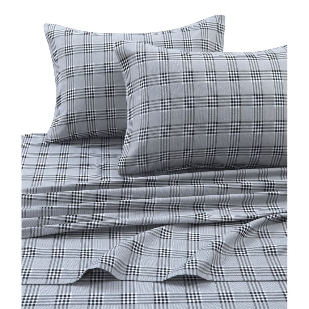 Savannah Plaid Twin Cotton Flannel Deep Pocket Sheet Set