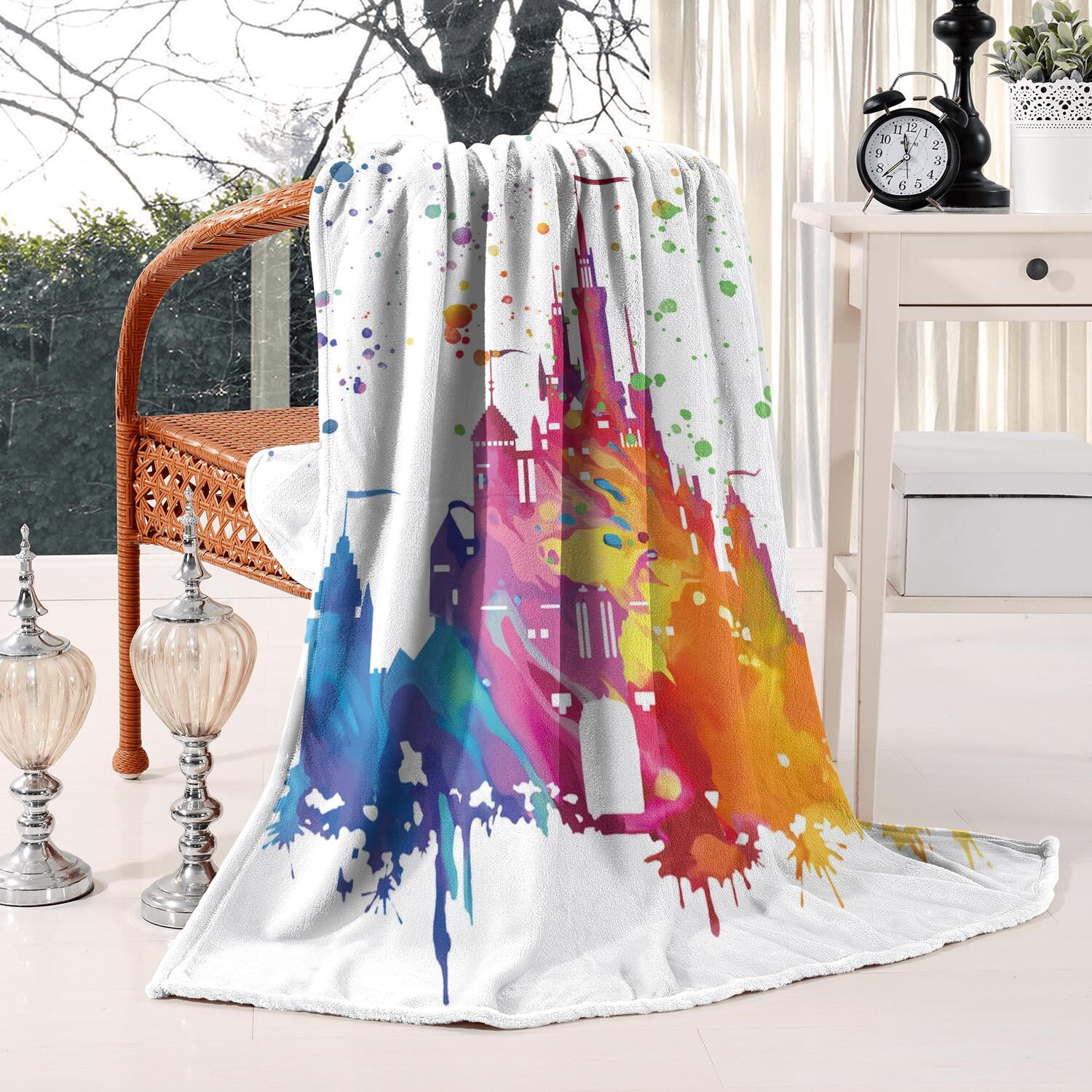 Cozy Flannel Throw Blanket-59”x79”,Soft Throws All Season Blanket for ...