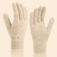 thumbnail image 1 of Cozy Fleece Lined Knit Gloves Women's Full Finger Thermal Winter Gloves for Everyday Cold Protection, 1 of 9