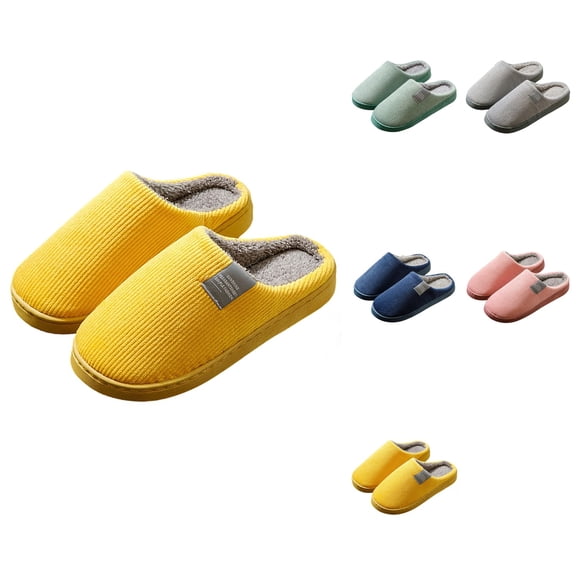 Cozy -Lined Memory Foam Slippers for Women & Men â Soft Suede Closed-Toe -On House Shoes with Lightweight Comfort, Solid Color Indoor/Outdoor Loafers for Autumn Winter