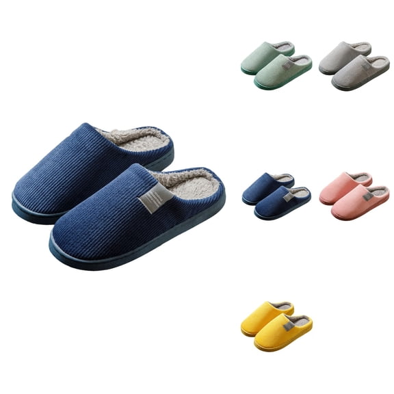 Cozy -Lined Memory Foam Slippers for Women & Men â Soft Suede Closed-Toe -On House Shoes with Lightweight Comfort, Solid Color Indoor/Outdoor Loafers for Autumn Winter