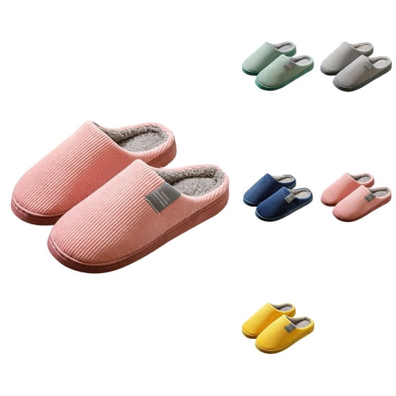 Cozy -Lined Memory Foam Slippers for Women & Men â Soft Suede Closed-Toe -On House Shoes with Lightweight Comfort, Solid Color Indoor/Outdoor Loafers for Autumn Winter