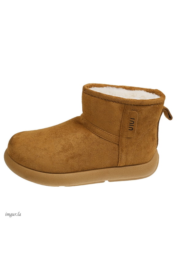 Cozy Fleece-Lined Winter Ankle Boots - Camel (Women/Youth)