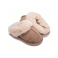 thumbnail image 1 of Cozy Fluffy Winter Slippers for Women, Brown Soft House Shoes with Cartoon Design, 1 of 6