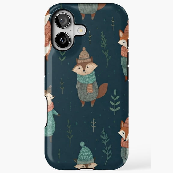 Cozy Fox Cute Woodland Animal Art Phone Case with iPhone 17 to 11 Pro Max