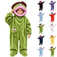thumbnail image 1 of Cozy Fuzzy Big Mouth Monster Onesie, Warm Long Sleeve Pajamas with Shoe, Loose Fit, Home Casual Wear, Suitable for Sleep and Relaxing(Green-with Shoe,120cm), 1 of 6