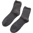 thumbnail image 1 of Cozy Fuzzy Home Socks, Polyester Winter Warm Socks with Elastic Cuff for Sleeping and Lounging (Dark gray, 1pair, One Size), 1 of 10