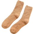 thumbnail image 1 of Cozy Fuzzy Home Socks, Polyester Winter Warm Socks with Elastic Cuff for Sleeping and Lounging (Yellow b, 1pair, One Size), 1 of 10