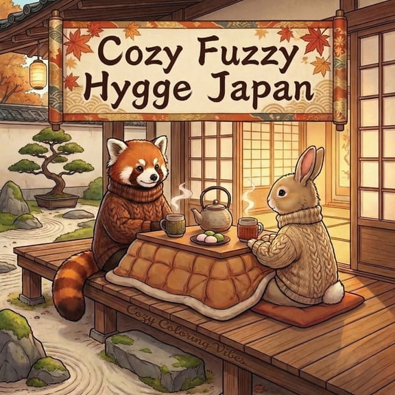 Cozy Fuzzy Hygge World Travel for Stress Cozy Fuzzy Hygge Japan: Bold Easy Line Coloring Book for Adults Zen Garden Serenity, Tea Ceremony Rituals, Tatami Rooms,, (Paperback)