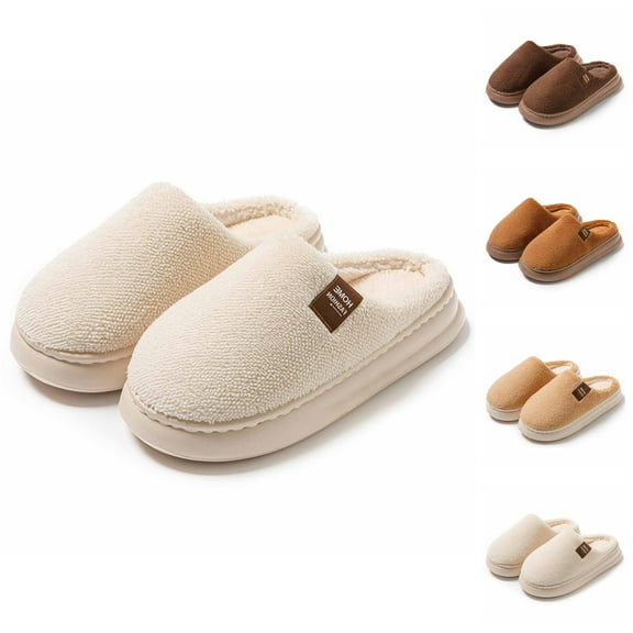 Cozy Fuzzy Slippers for Women Indoor Warm Fall House Shoes Winter Slippers Cozy Indoor Thickened Slippers For Couples Warm Home Comfort Footwear For Cold Weather