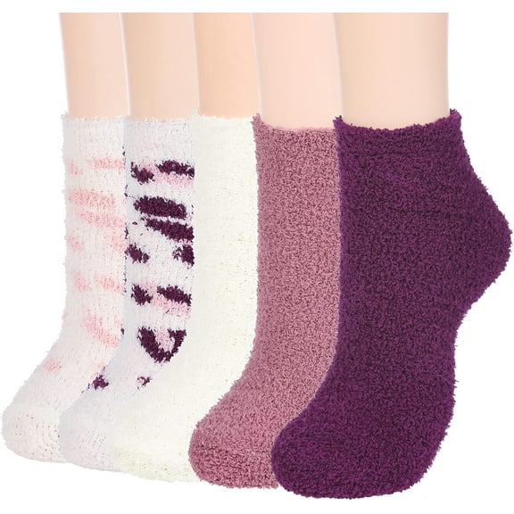 Cozy Fuzzy Socks for Women Non Slip Socks Slipper Socks Fluffy Socks Hospital Socks with Grips for Women Sleep