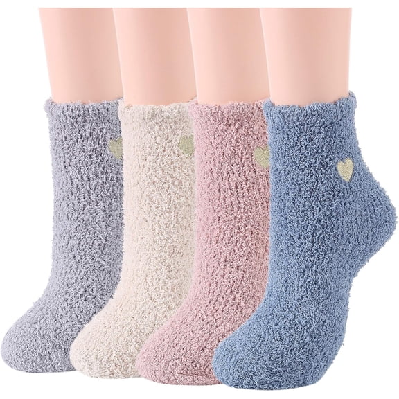 Cozy Fuzzy Socks for Women Non Slip Socks Slipper Socks Fluffy Socks Hospital Socks with Grips for Women Sleep