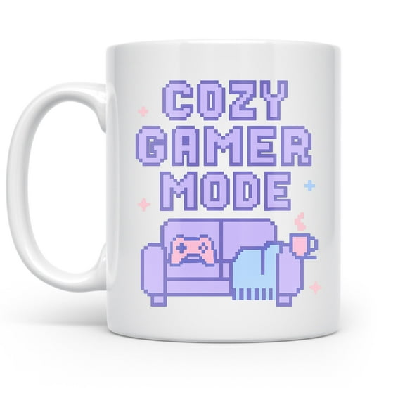Gamer 11 oz Coffee Mug - Pastel Ceramic Pixel Style Design Gift