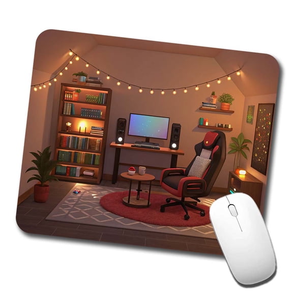 Cozy Gaming Setup Mouse Pad Low Profile Gaming Mat
