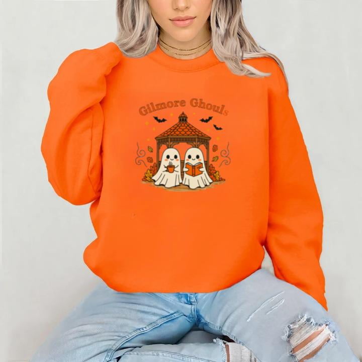 Cozy Ghouls Ghosts Coffee Books Fall Reading Gift Sweatshirt, up to ...
