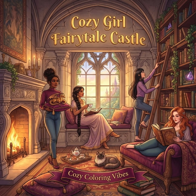 Cozy Girl Collection Cozy Girl Fairytale Castle: Fun Bold Line Craft Adult Coloring Book Relaxing Home Routine & Enchanted Daily Life, Magica, (Paperback)