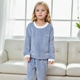 thumbnail image 1 of Cozy Girls Flannel Outfit Set Soft Fuzzy Sweatshirt and Pants Warm Homewear Ideal for Winter Comfort and Style, 1 of 3