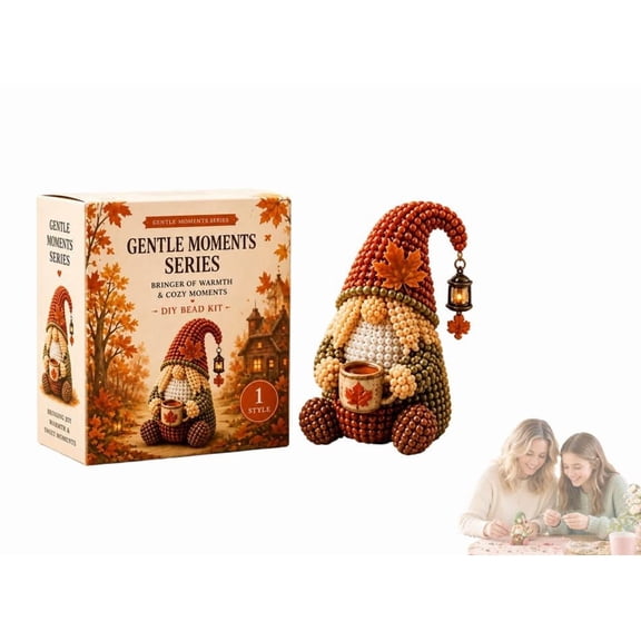 Cozy Gnome DIY Bead Kit Collection – Complete Kit with Instructions, Beads & Base for Easy Assembly (Gentle Moments Series)