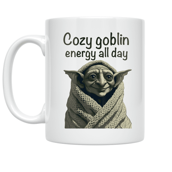 Cozy Goblin Energy All Day - Goblincore Enthusiast - 11 oz Ceramic Coffee Mug