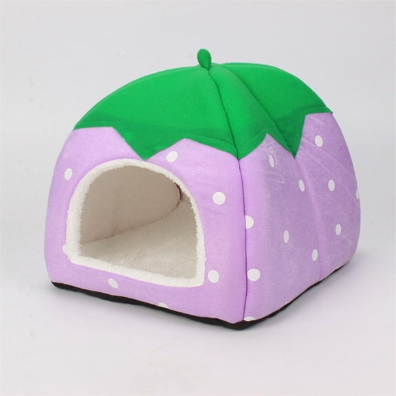 Cozy Guinea Pig Hideout with Fleece Bed & Washable Cushions for Small Animals