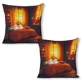 thumbnail image 1 of Cozy Halloween Bedroom Linen toss pillowcase decoration pillowcase gifting preferred 20x20 inch cushion cover 2 sets sofa pillowcase sofa bedroom living room car, 1 of 8