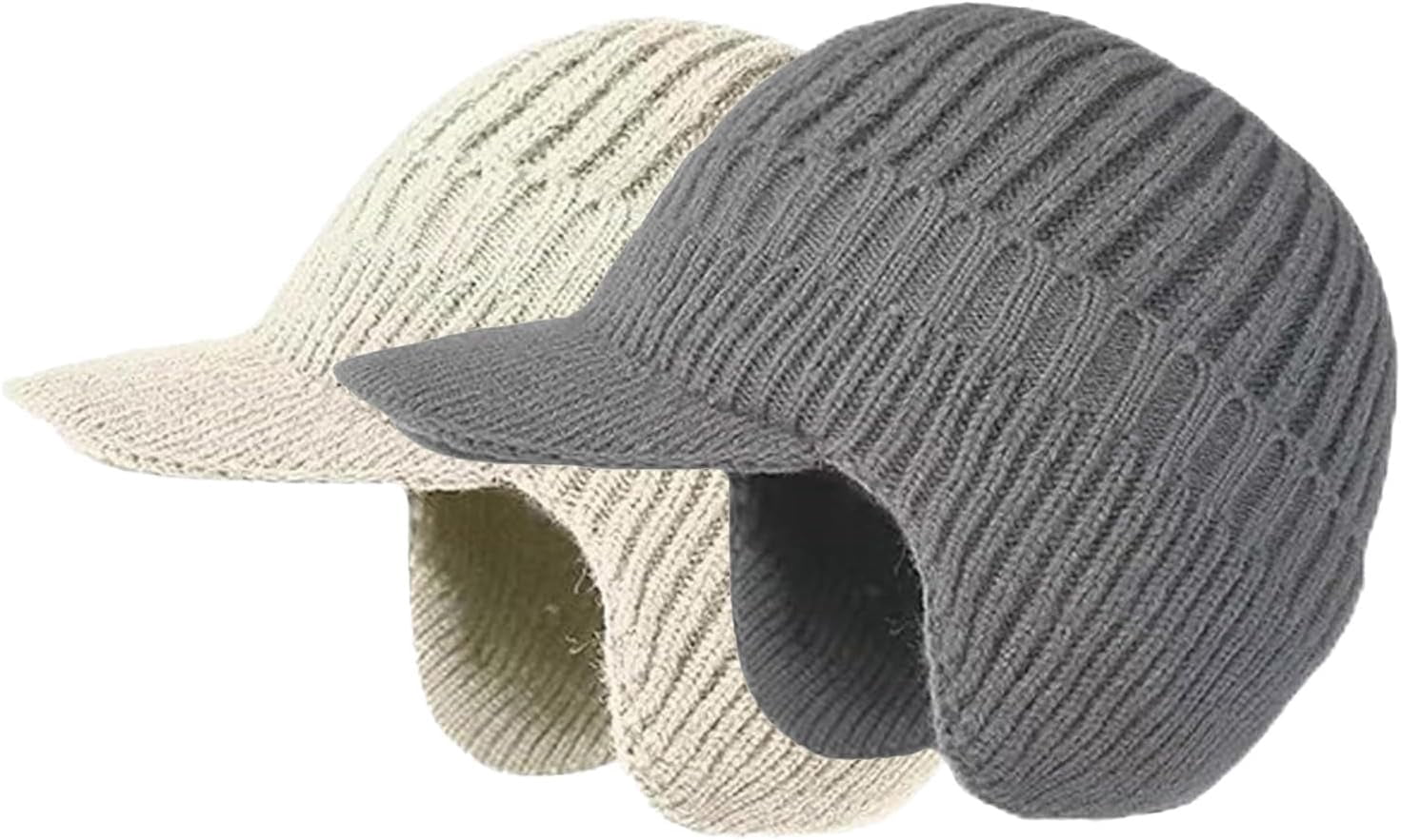 Cozy Head Beanie, Warm Winter Hat with Ear Flaps for Cold Weather, Stretchy Knitted Beanie for Men and Women, Ideal for Cycling Skiing Running Hiking