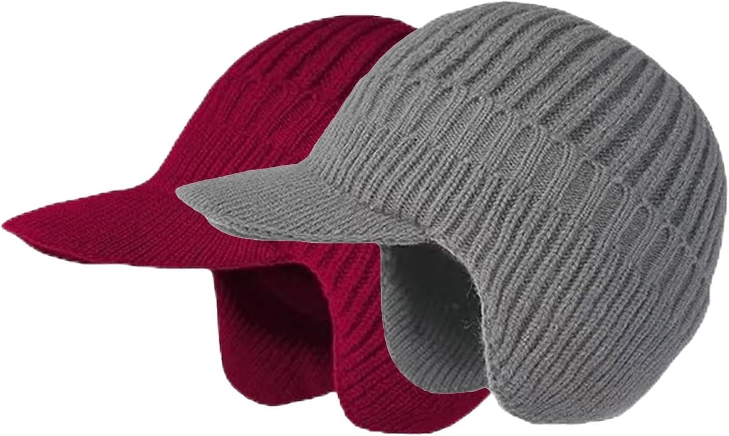 Cozy Head Beanie, Warm Winter Hat with Ear Flaps for Cold Weather, Stretchy Knitted Beanie for Men and Women, Ideal for Cycling Skiing Running Hiking