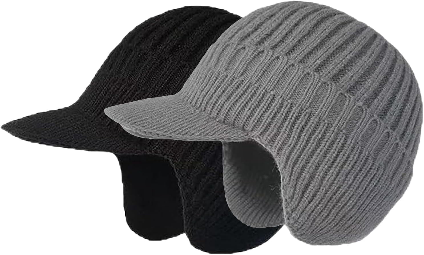Cozy Head Beanie, Warm Winter Hat with Ear Flaps for Cold Weather, Stretchy Knitted Beanie for Men and Women, Ideal for Cycling Skiing Running Hiking