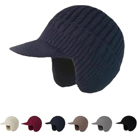 Cozy Head Beanie Winter Hat With Brim And Ear Flaps - Warm  display picture 1