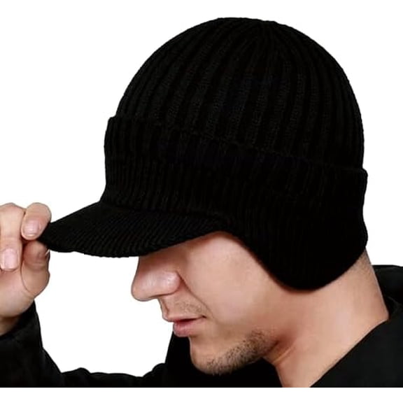 Cozy Head Beanie for Women & Men, CozyHead Beanie, Winter Hat with Brim & Ear Flaps