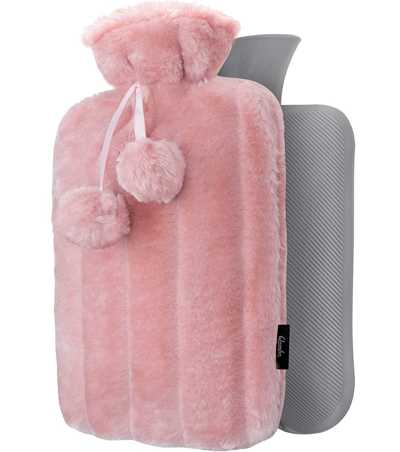 Cozy Heat Companion: Versatile Temperature Control Natural Rubber Hot Water Bottle, Non-Slip Non-Scald Texture Surface, Pain Relief for Muscle Soreness Stiff Necks Back Pain,